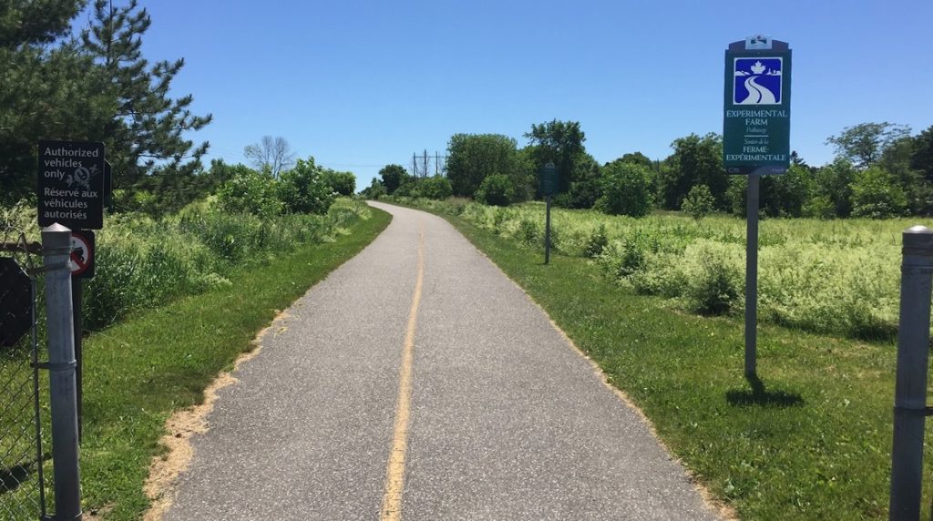 Biking In Experimental Farm Pathway