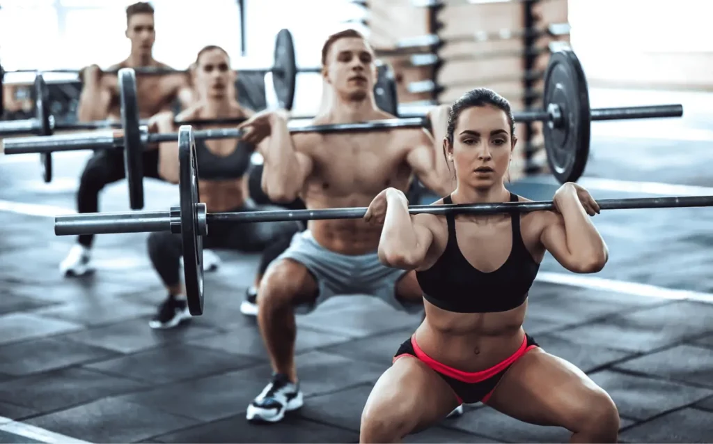 Group of people doing crossfit