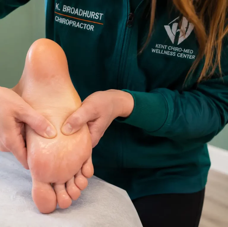 Dr Courtney Broadhurst providing plantar fasciitis treatment