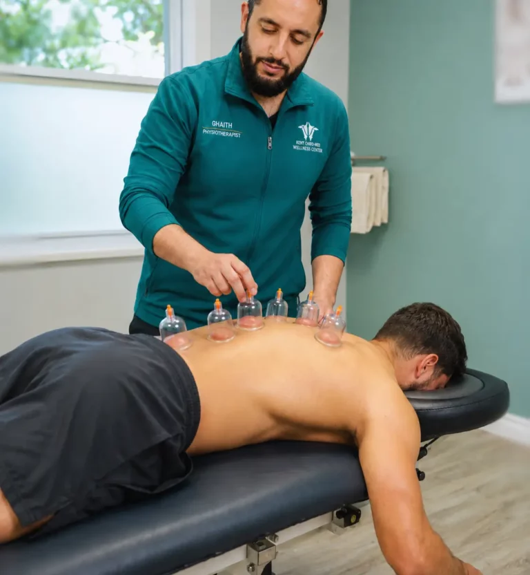 Ghaith Dhaidan athlete recovery cupping Kent Chiro Med