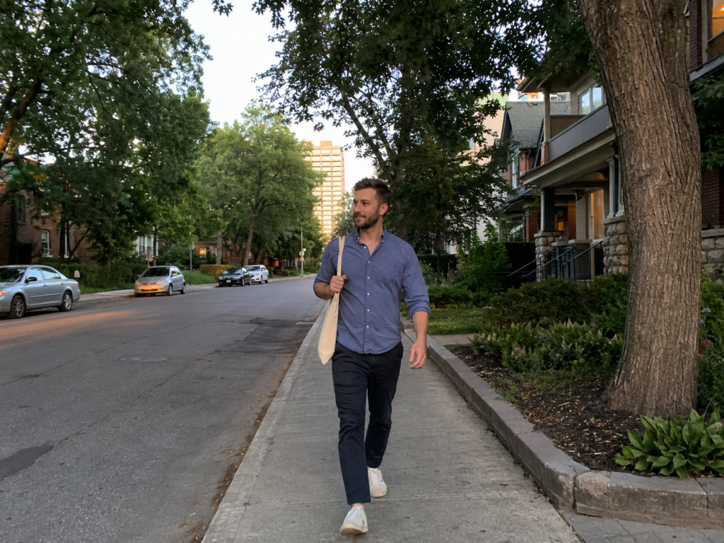 Centretown office worker walking home after work